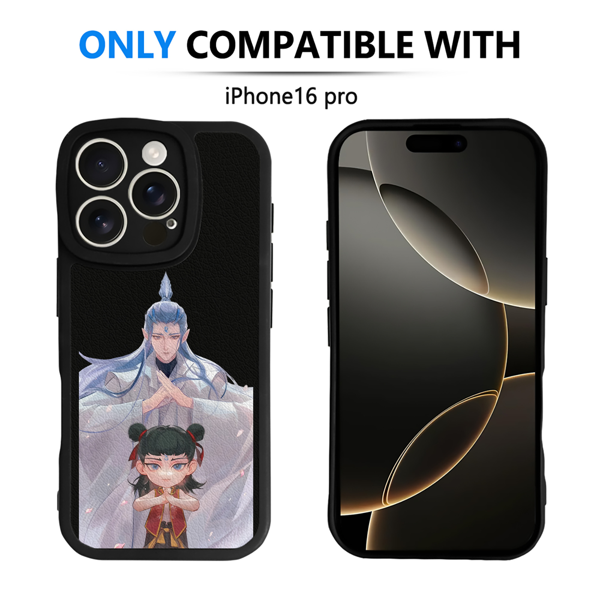 （画像用） Ne Zha 2 ナタ 魔童の大暴れ 【iPhone 16シリーズ対応】シリコンスマホケース（レザー調） 材質：シリコン